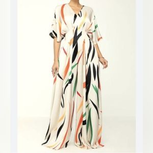 Sleek Mixed Print Wide Leg Jumpsuit